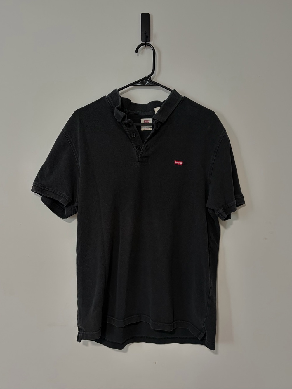 Levi's Men's Black Short-Sleeve Polo Shirt100% cotton